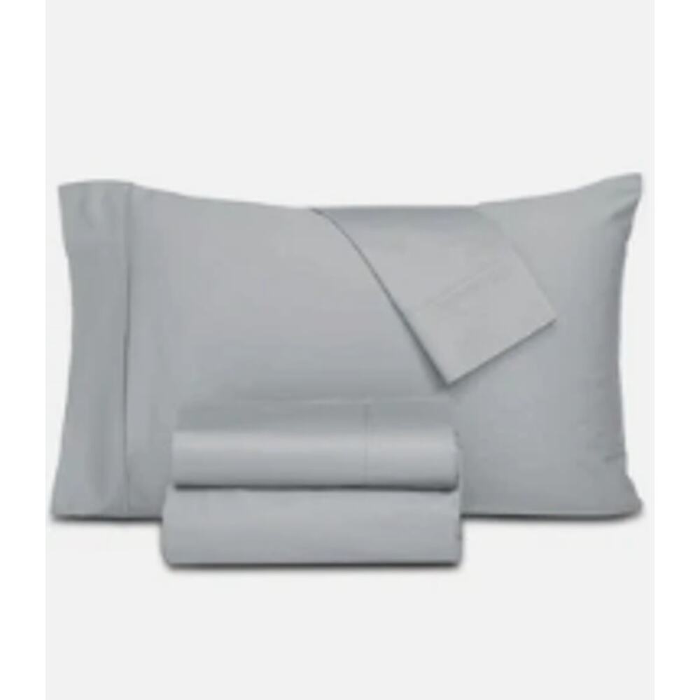 Everyday Home by Trident 100% Organic 300 TC Cotton Sheet Set - Cal King - Gray